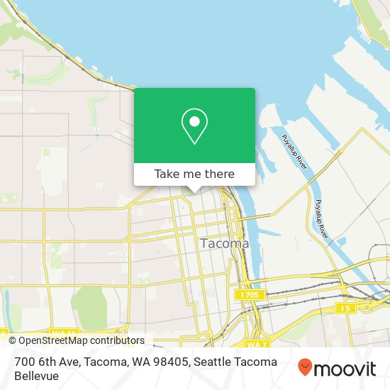 Mapa de 700 6th Ave, Tacoma, WA 98405