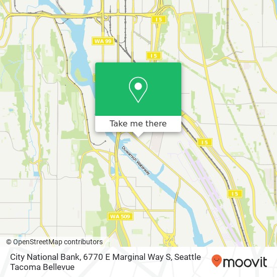 City National Bank, 6770 E Marginal Way S map