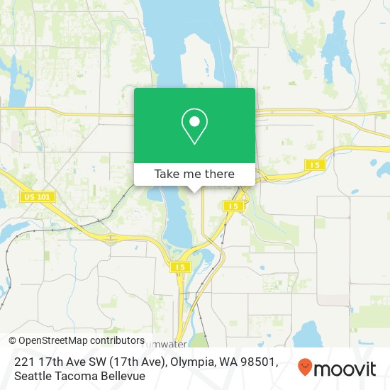 Mapa de 221 17th Ave SW (17th Ave), Olympia, WA 98501