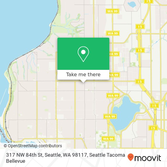 Mapa de 317 NW 84th St, Seattle, WA 98117