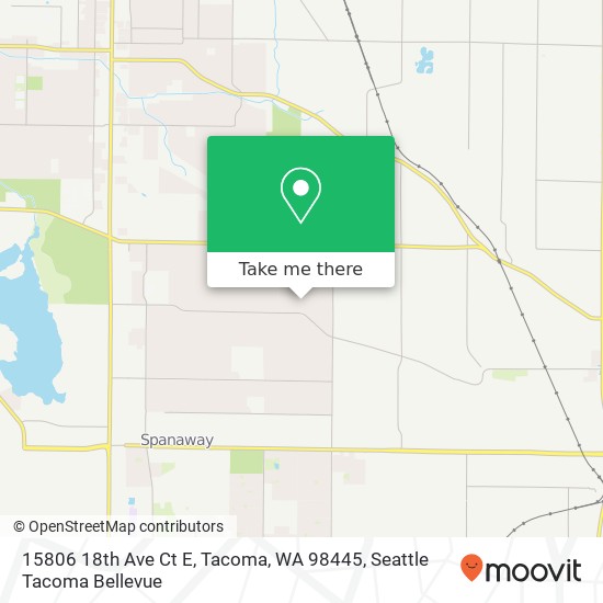 Mapa de 15806 18th Ave Ct E, Tacoma, WA 98445