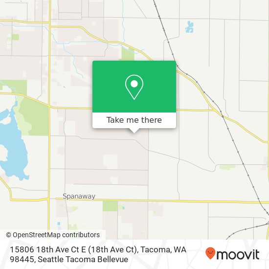 Mapa de 15806 18th Ave Ct E (18th Ave Ct), Tacoma, WA 98445
