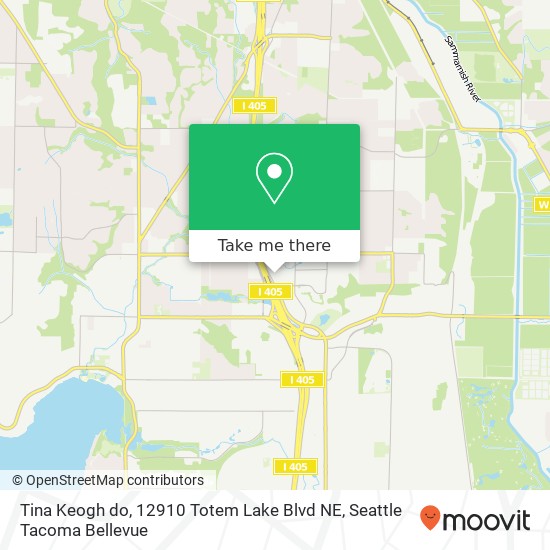 Mapa de Tina Keogh do, 12910 Totem Lake Blvd NE