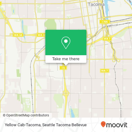 Yellow Cab-Tacoma map