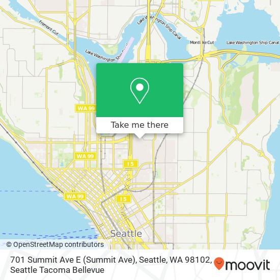 Mapa de 701 Summit Ave E (Summit Ave), Seattle, WA 98102