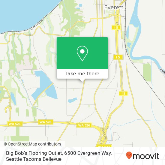 Mapa de Big Bob's Flooring Outlet, 6500 Evergreen Way