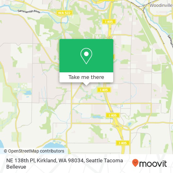 Mapa de NE 138th Pl, Kirkland, WA 98034