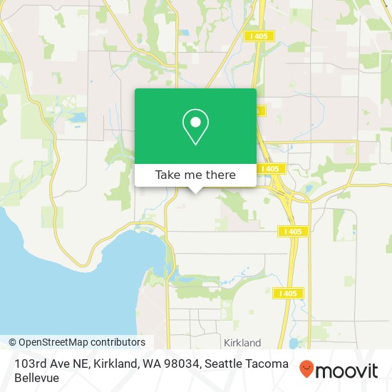 Mapa de 103rd Ave NE, Kirkland, WA 98034