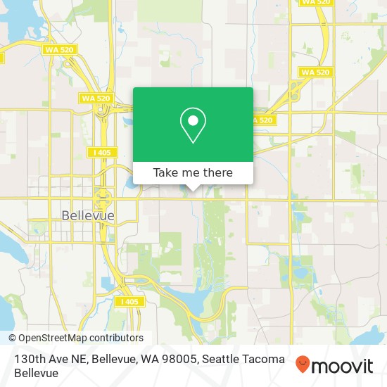 Mapa de 130th Ave NE, Bellevue, WA 98005