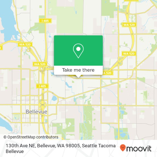 130th Ave NE, Bellevue, WA 98005 map