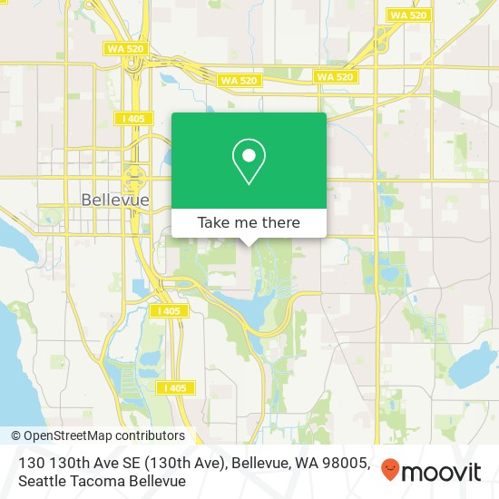 Mapa de 130 130th Ave SE (130th Ave), Bellevue, WA 98005