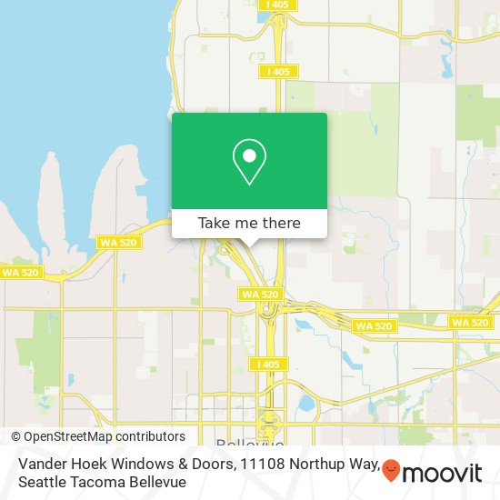 Vander Hoek Windows & Doors, 11108 Northup Way map