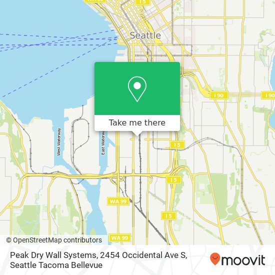 Peak Dry Wall Systems, 2454 Occidental Ave S map