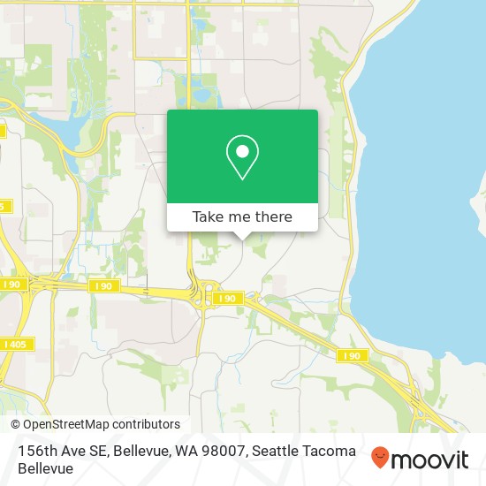 Mapa de 156th Ave SE, Bellevue, WA 98007