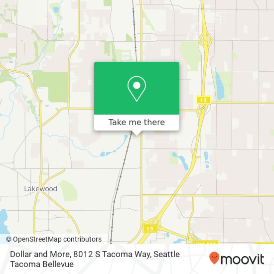Mapa de Dollar and More, 8012 S Tacoma Way