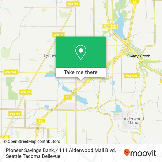 Pioneer Savings Bank, 4111 Alderwood Mall Blvd map
