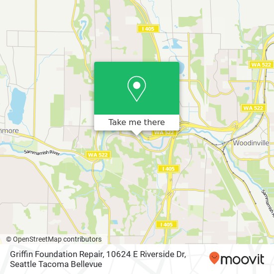 Mapa de Griffin Foundation Repair, 10624 E Riverside Dr