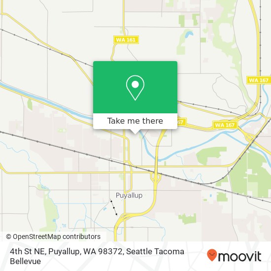 Mapa de 4th St NE, Puyallup, WA 98372