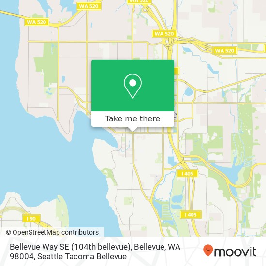 Bellevue Way SE (104th bellevue), Bellevue, WA 98004 map