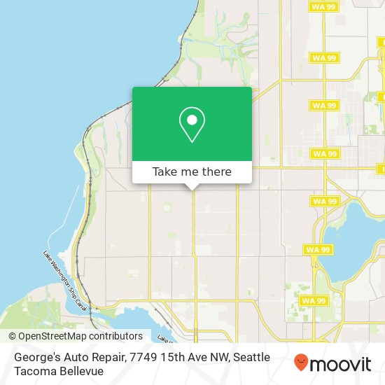 George's Auto Repair, 7749 15th Ave NW map