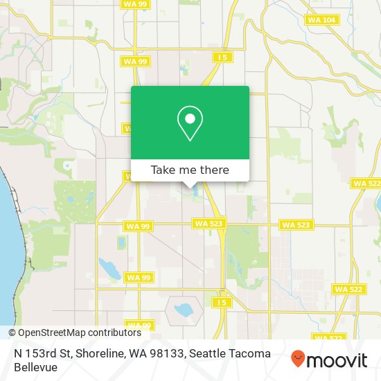 Mapa de N 153rd St, Shoreline, WA 98133