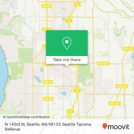Mapa de N 143rd St, Seattle, WA 98133