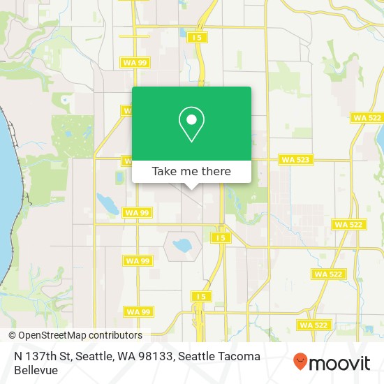 Mapa de N 137th St, Seattle, WA 98133