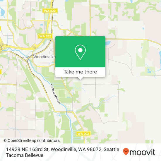 Mapa de 14929 NE 163rd St, Woodinville, WA 98072