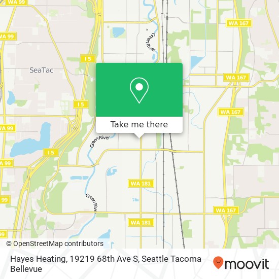 Mapa de Hayes Heating, 19219 68th Ave S
