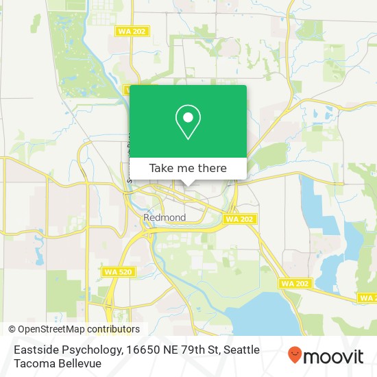 Mapa de Eastside Psychology, 16650 NE 79th St