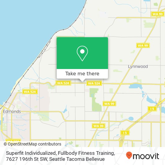 Mapa de Superfit Individualized, Fullbody Fitness Training, 7627 196th St SW