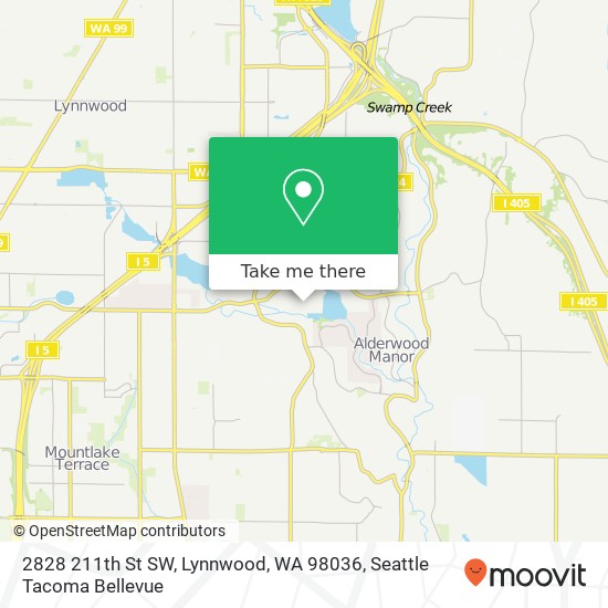 Mapa de 2828 211th St SW, Lynnwood, WA 98036