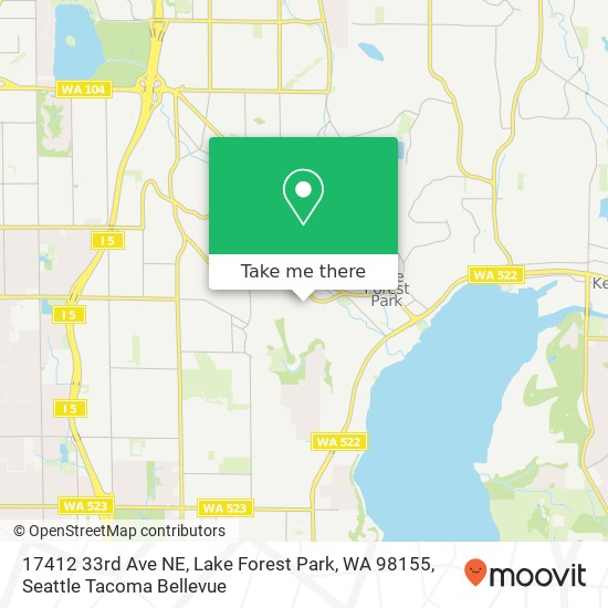 Mapa de 17412 33rd Ave NE, Lake Forest Park, WA 98155