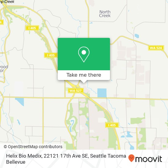 Mapa de Helix Bio Medix, 22121 17th Ave SE