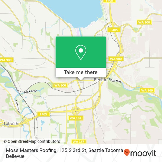 Moss Masters Roofing, 125 S 3rd St map