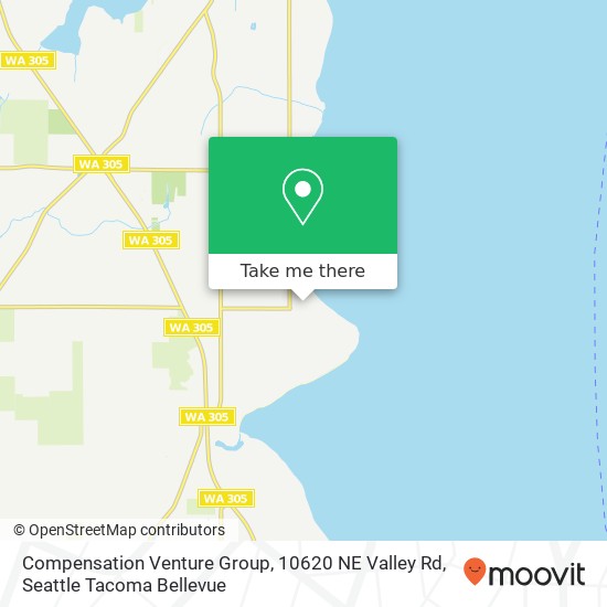 Mapa de Compensation Venture Group, 10620 NE Valley Rd