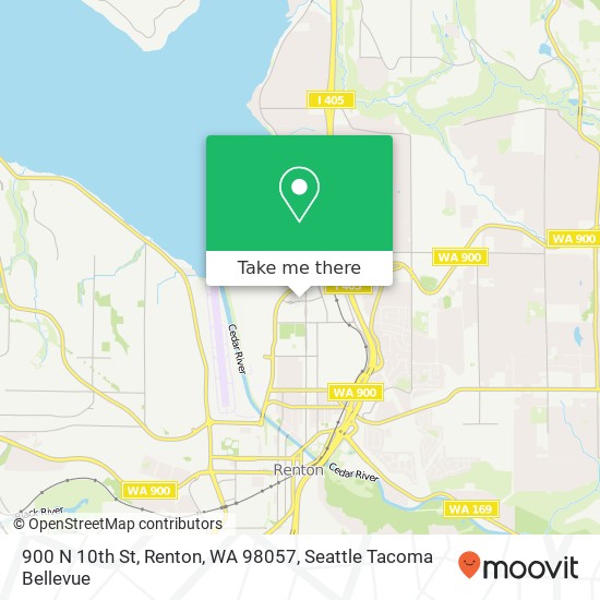 Mapa de 900 N 10th St, Renton, WA 98057