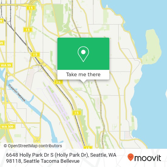 Mapa de 6648 Holly Park Dr S (Holly Park Dr), Seattle, WA 98118
