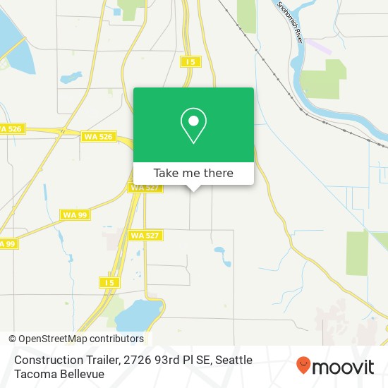 Mapa de Construction Trailer, 2726 93rd Pl SE