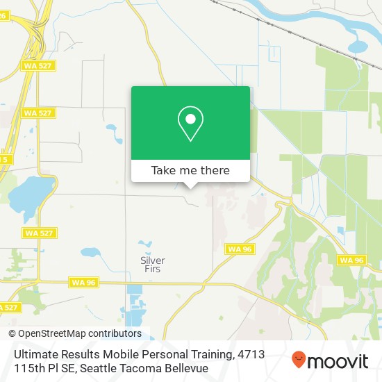 Mapa de Ultimate Results Mobile Personal Training, 4713 115th Pl SE