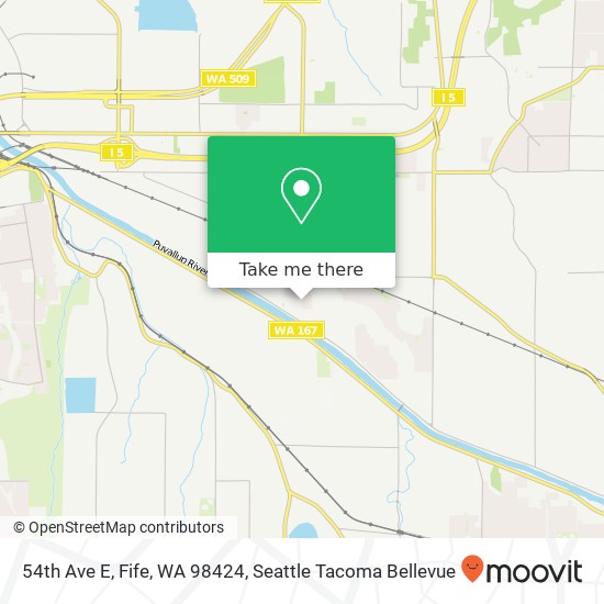 Mapa de 54th Ave E, Fife, WA 98424