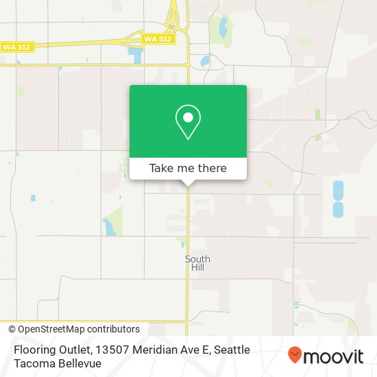 Mapa de Flooring Outlet, 13507 Meridian Ave E