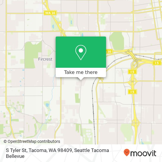 Mapa de S Tyler St, Tacoma, WA 98409