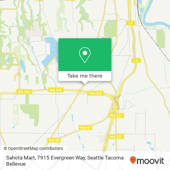 Sahota Mart, 7915 Evergreen Way map