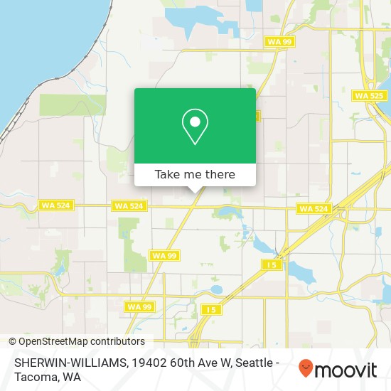 Mapa de SHERWIN-WILLIAMS, 19402 60th Ave W