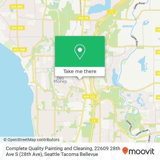 Mapa de Complete Quality Painting and Cleaning, 22609 28th Ave S