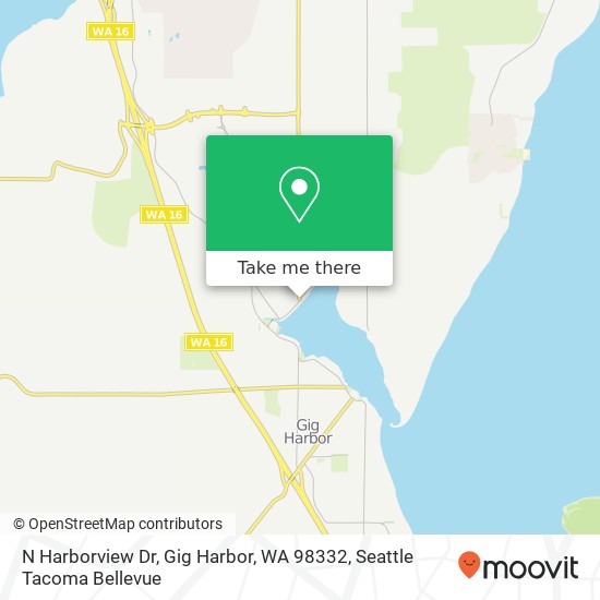 Mapa de N Harborview Dr, Gig Harbor, WA 98332