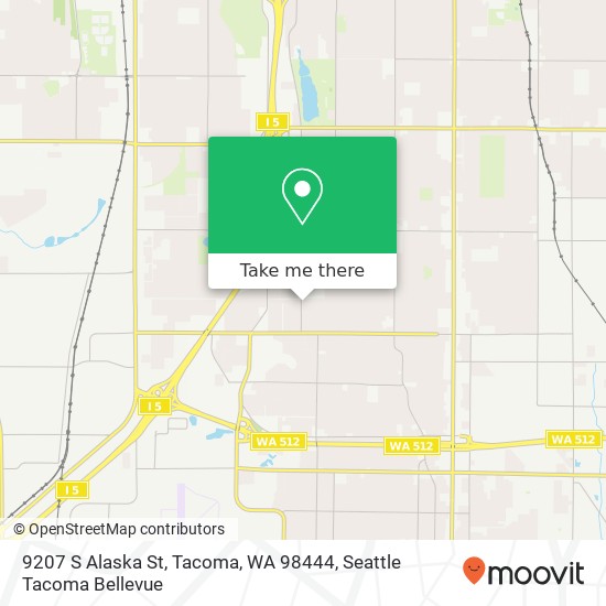 Mapa de 9207 S Alaska St, Tacoma, WA 98444