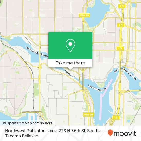 Mapa de Northwest Patient Alliance, 223 N 36th St