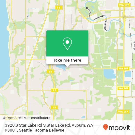 Mapa de 3920,S Star Lake Rd S Star Lake Rd, Auburn, WA 98001